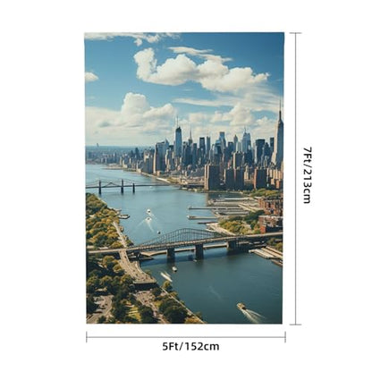 Penthouse Backdrop Background for Photography 5x7ft Photobooth Professional Photo Backdrop Curtains Video Photography Studio Photo Backgrounds Banner Booth Background Screen Parties - color: Penthouse View Over New York Manhattan