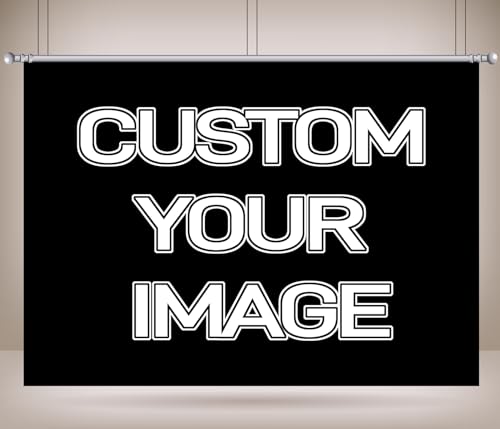 BELECO 5x5ft Fabric Custom Backdrop Customized Backdrop with Picture Logo Text Customize Your Design Personalized Background Banner for Party Decor Birthday Wedding Festival Photoshoot Props - size: 5x5FT