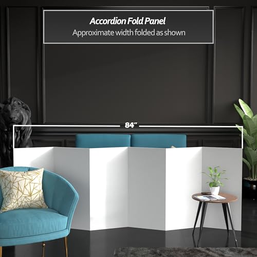 3 ft. Short White Temporary Cardboard Folding Screen - 6 Panels - size: 3 ft Short - 6 Panel