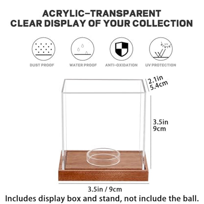 LITY Hockey Puck Display Case, No Assembly Required Acrylic Clear Holder with Wood Base, Autograph Souvenir Display Stand, Perfect Showcase for Your Collection - size: 1 Pack Hockey Puck