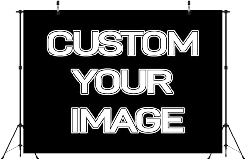 BELECO 12x10ft Fabric Custom Backdrop with Picture Logo Text Customize Your Design Personalized Background Customized Backdrop Banner for Party Decor Birthday Wedding Festival Photoshoot Home Decor - size: 12x10FT
