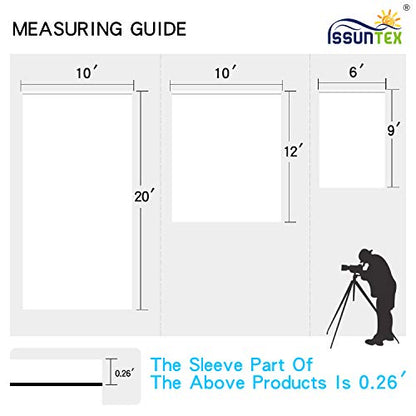 ISSUNTEX 6X9 ft Background Polyester Backdrop, Photo Studio, Collapsible High Density Screen for Video Photography and Television-White - color: White, size: 6X9 ft