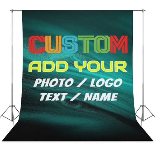 Custom Backdrop, Personalized Backdrops Photography Cloth Design Your Own Photo Logo Text, Custom Backdrop for Photography Screen Sheet Video Studio Portrait Photoshoot Parties - 56"×98" - color: 56"×98" / 142×250cm