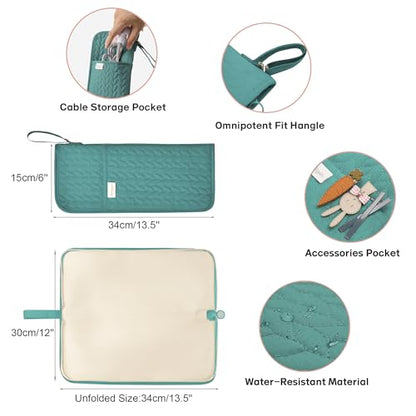 KarSyon Hot Tools Organizer Heat Resistant Mat Case Hair Tools Holder Travel Bag Portable Hair Styling Tools Cover Pouch for Curling Iron,Flat Iron,Hair Straightener (Teal) - color: Teal