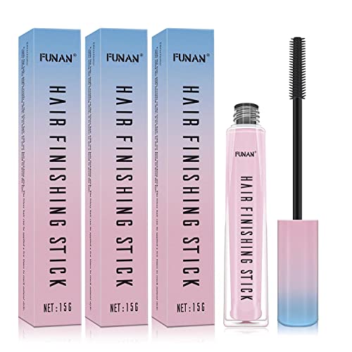 FUNAN Hair Finishing Stick 3 Pack, Flyaway Feel Stick Hair, Small Broken Hairs Finishing Cream, Non-Greasy and Non-Sticky - size: 15 Fl Oz (Pack of 3)