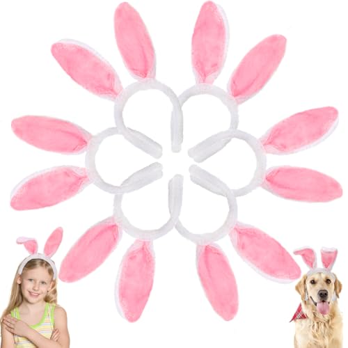 Yesland 20 Pack Bunny Ears Headband, Plush Easter Rabbit Ear Hairband for Easter Birthday Halloween Party Favors