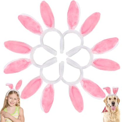 Yesland 20 Pack Bunny Ears Headband, Plush Easter Rabbit Ear Hairband for Easter Birthday Halloween Party Favors