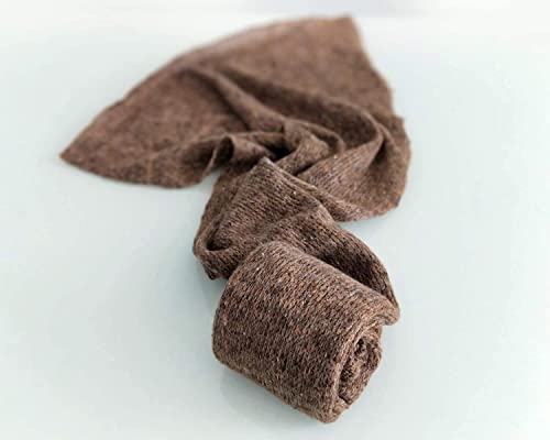 Newborn Baby Boy Girl Photography Props Bow Wrap, Posing Aid, Hat and Blanket Set of 4 Pcs - color: Coffee