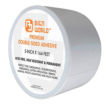 Best 5" Ultra-Thin Permanent Double-Sided Tape for Arts, Crafts, Photography, Scrapbooking, Tear-by-Hand, Paper Backing, Documents, All Purpose (5-Inch by 164-Feet/55 Yards) - size: 5-Inch Ultra-Thin