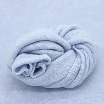 Zeroest Newborn Photography Wrap - Newborn Photoshoot Props - Boys & Girls Posing Stretch Knit Blanket (Light Blue, Small) - color: Light Blue