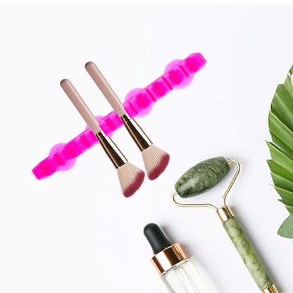 1Pcs Silicone Make up Brush Holder Cosmetic Brush Drying Rack Silicone Makeup Brush Storage Rack Bursh Display Stand with Suction Cup for Bursh and Pen