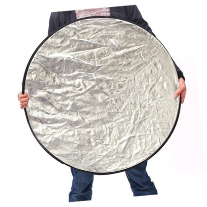 5-in-1 Foldable 60cm Photography Reflective Board for Photo and Jewelry Lighting with Carrying Case, Portable Light Diffuser Reflector for Studio and Outdoor Use