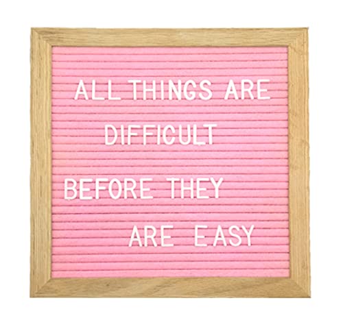 Felt Board Felt Letter Board, 10 x 10 inch Message Board Word Board Letter Board Sign Bulletin Board Letters, Pregnancy Announcements Baby Announcement Sign, Valentines Day Gifts for Her Letterboard (Pink) - color: Pink