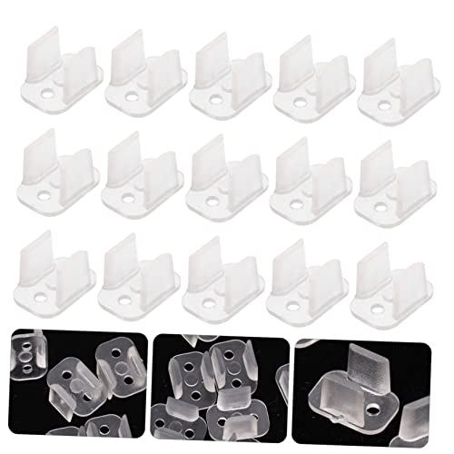 Hemobllo 100pcs Led Strip Light Clips Led Bracket for Easy Installation Fixing Clips for Rope Lights Wall and Cabinet Background Accessories Spacing