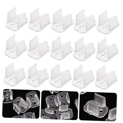 Hemobllo 100pcs Led Strip Light Clips Led Bracket for Easy Installation Fixing Clips for Rope Lights Wall and Cabinet Background Accessories Spacing