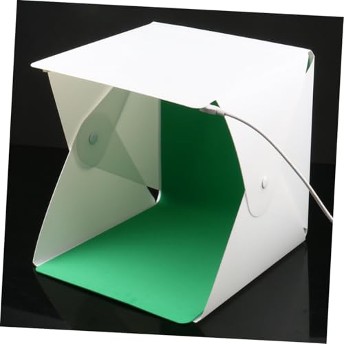 Portable Photography Light Tent Kit 20cm Mini Folding Photo Light Box with Dual LED Strips and 4 Color Backdrops for Product and Jewelry Shooting