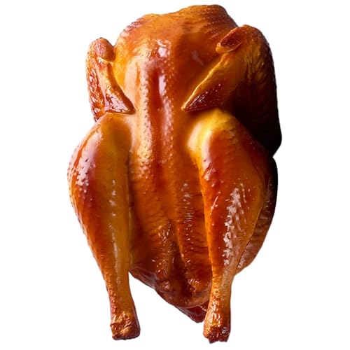 Food Realistic Grilled Chicken Model Decorative Without Head Artificial Roast Chicken Display Prop for Thanksgiving Kitchen Restaurant Party Photography Food Display