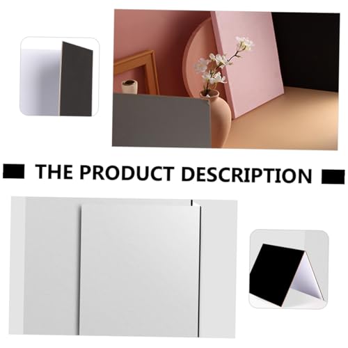 UKCOCO Folding Reflective Board Photography Backdrop Portable Silver Black White Thick Reflector for Studio and Outdoor Photo Shooting