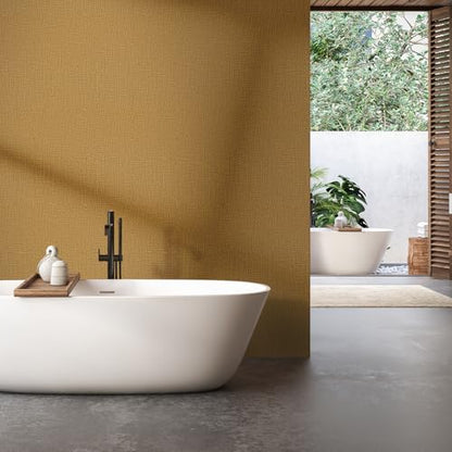 WADILE Grasscloth Peel and Stick Wallpaper 15.7in x 78.7in, Textured Contact Paper for Cabinets, Faux Linen Wall Paper Pull and Stick, Fabric Vinyl Wallpaper Self Adhesive Coffee - color: Coffee, size: 15.7" x 78.7"