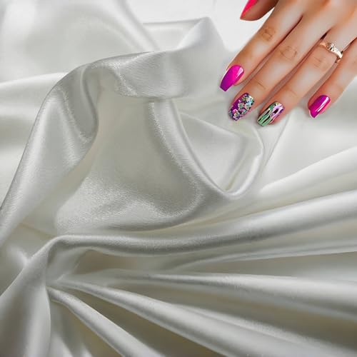 Yoocheese White Satin Photography Backdrop, Professional Studio Background for Nail Art, Jewelry, Small Product Photos (75X100cm/2.5X3.3ft) (Satin White) - color: Satin white