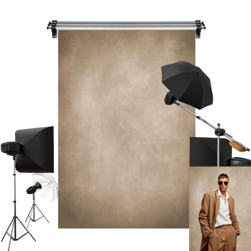 Kate 6.5x6.5ft/2m(W) x2m(H) Tan Backdrop Light Yellow Background Khaki Fawn Portrait Photography Abstract Backdrop Photography Studio Props Photographer - color: Tan, size: 6.5x6.5ft
