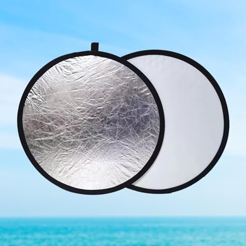 2 in 1 Light Reflector Light Board Folding Photography Reflector for Food Photograph Photography Lighting Still Life, 80cm - size: 80cm