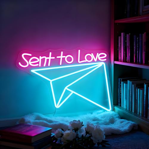 Neon Sign for Wall Decor Light Up Letters Led Sign Birthday Party Gifts Led Decorative Night Signs Room Decorations Supplies Birthday Party Signs for Home Bedroom Dorm (Sent to Love) - color: feiji