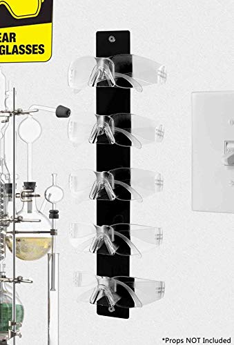 Marketing Holders 2 Pack Safety Glasses Holder Acrylic 5 Pair Wall Mount With Hardware Automotive Plants Mining Sites Eyewear Rack for Optical Centers and Outlet Stores Lightweight Modern Black - size: 5 Tier Black