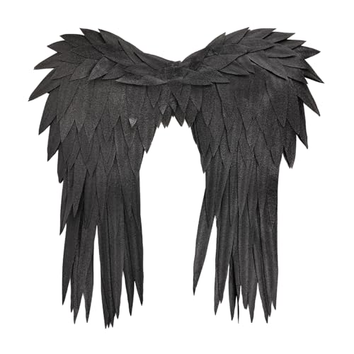 Black Adult Angel Wings 2.9Ft Angel Wings Costume Accessories for Women Costume Photoshoot Prop Cosplay Birthday Party Photography Lightweight Fairy Wings - color: Black, size: 2.9Ft
