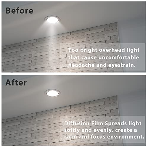 Lighting Diffusion Sticker 3 PCS Sheet 7.8x11.8inches Soften Light Dimming Film Adhesive Diffuser, Thick