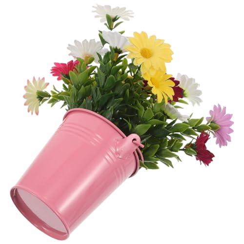 YARNOW Artificial Potted Daisy Plant Faux Small Bonsai Mixed Colors Simulation Flower Decoration for Home Office Wedding Photography Prop Random Color