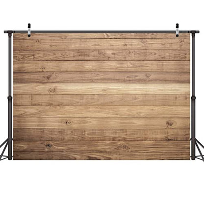 LYWYGG 7x5ft Wooden Backdrop Baby Shower Backdrops Party Decorations Backdrops Props for Studio for Photographers Retro Wood Wall Background Cloth Seamless CP-176
