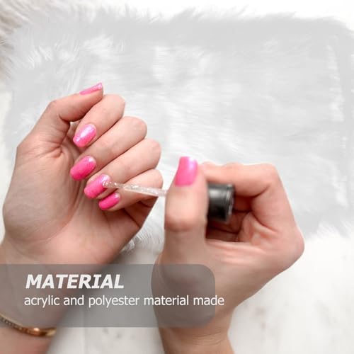 Luxshiny Fluffy Nail Background Fabric for Photography, Plush Mesh Backdrop for Nail Salon Photo Studio, White Soft Texture Flat Lay Photo Prop for Manicure Display
