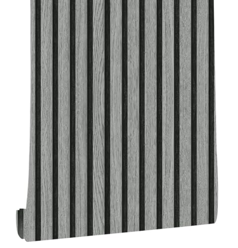 myforHD Wallpaper Peel and Stick Wood Grating Stripe Self-Adhesive Wallpaper Faux Wood Contact Paper Wood Slats Self Adhesive Wall Paper PVC Vinyl Film Removable Waterproof (Wood D, 17.3" x 393") - color: Wood D, size: 17.3" x 393.7"