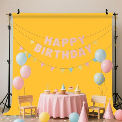 Yellow Photo Backdrop for Photoshoot Photography Background Studio Backdrop Streaming Video Shooting 10x10FT - color: Yellow, size: 10X10 FT