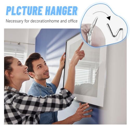 FURHUA 30pcs Black Super Hook Picture Hangers and Office Pack, Drywall Hooks for Hanging Pictures, Wall Hooks, Picture Hangers, Picture Hanging Kit，Hang Art, Clock, Shelves, Mirrors - style: Black