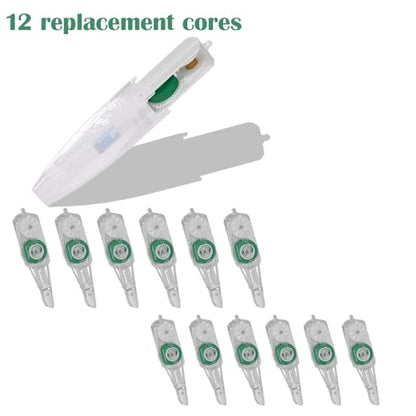 CHANGLi 12Pack Refill for Glue Tape,Scrapbooking Supplies, Refillable Adhesive Glue Runner for Gift Wrapping, Photo(Cannot be Used independently) - color: White