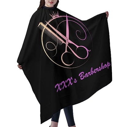 Custom Barber Cape, Personalized Haircut Salon Cape for Men - color: Barber-salon 2