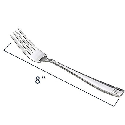 Obstnny Stainless Steel Dinner Fork, 8-Inch, Set of 12 - size: 12-piece dinner forks