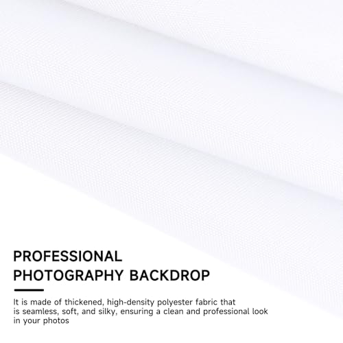 Professional White Photography Backdrop10X8- Heavy-Duty Machine Washable Seamless Background for Studio & Video - color: White, size: 10X8