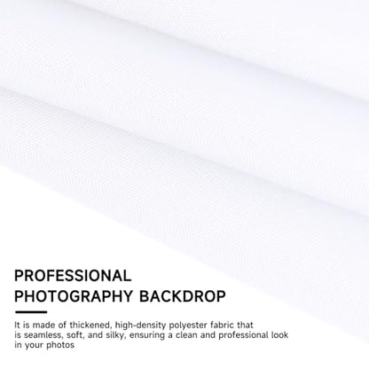 Professional White Photography Backdrop10X8- Heavy-Duty Machine Washable Seamless Background for Studio & Video - color: White, size: 10X8