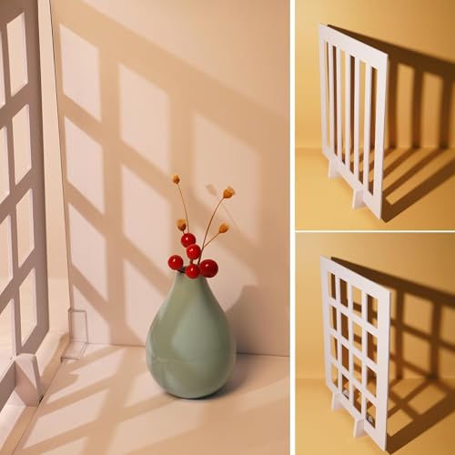 Yoocheese Product Photography Photo Props: Food Jewelry Make-up and Small Product Flat Lay Photoshoot Backdrops - 2pcs Light and Shadow Boards for Table Top Product Phogography(12x11.5inch)
