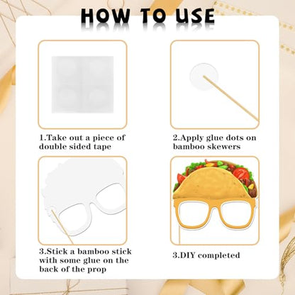 Taco Party Photo Booth Props Cinco De Mayo Birthday Photoshoot Mexican Fiesta Party Photography Props Favor Centerpiece Sticks Decorations 15 PCS