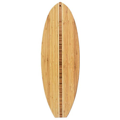 Totally Bamboo Surfboard Shaped Bamboo Wood Cutting Board and Charcuterie Serving Board, 23" x 7-1/2" - size: 23"L x 7.5"W
