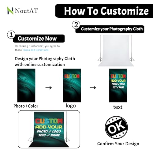 Custom Backdrop, Personalized Backdrops Photography Cloth Design Your Own Photo Logo Text, Custom Backdrop for Photography Screen Sheet Video Studio Portrait Photoshoot Parties - 56"×118" - color: 56"×118" / 142×300cm