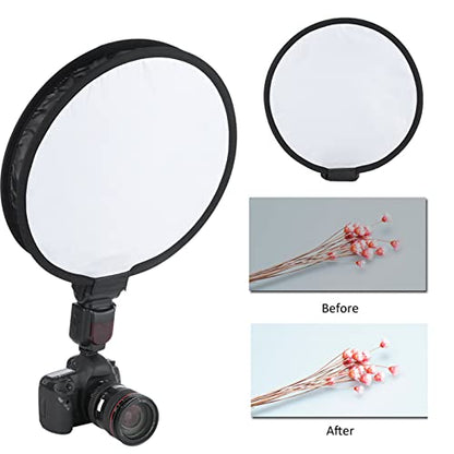 Softbox Diffuser, Portable Foldable Round Soft Box Camera Flash Light Diffuser for Photo Studio Photography