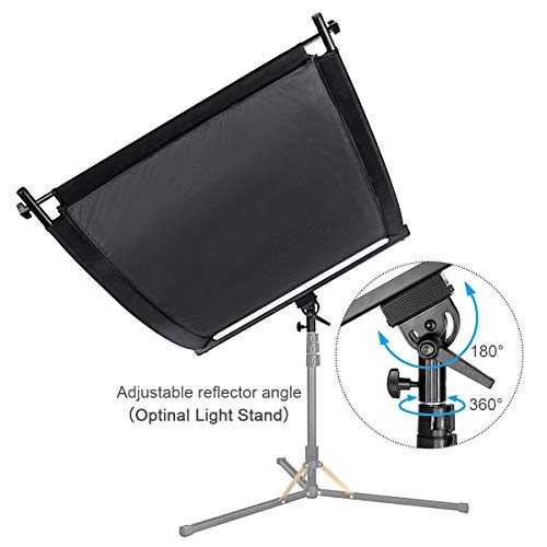 FOMITO Light Reflector 70"x25.6"/178x65cm Arclight Curved Eyelighter Lighting Diffuser for Photography Stuido Filming Shooting, Black/White/Gold/Silver