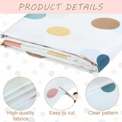 Classroom Fabric Bulletin Board 47x141inch Boho Dots White Back to School Classroom Backdrops Decorations for Wall Door Background, DIY Craft, Bulletin Boards, Pillows, Curtains, Reusable, Easy to Cut - style: Boho