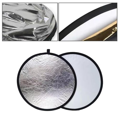 2 in 1 Light Reflector Light Board Folding Photography Reflector for Food Photograph Photography Lighting Still Life, 60cm - size: 60cm