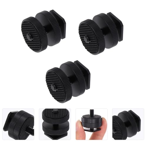 ARTIBETTER Hot Shoe Mount Adapter 1/4 Inch Tripod Screw Adapter for Camera Flash Led Light Microphone Compatible with DSLR Photography Accessories Set of 3